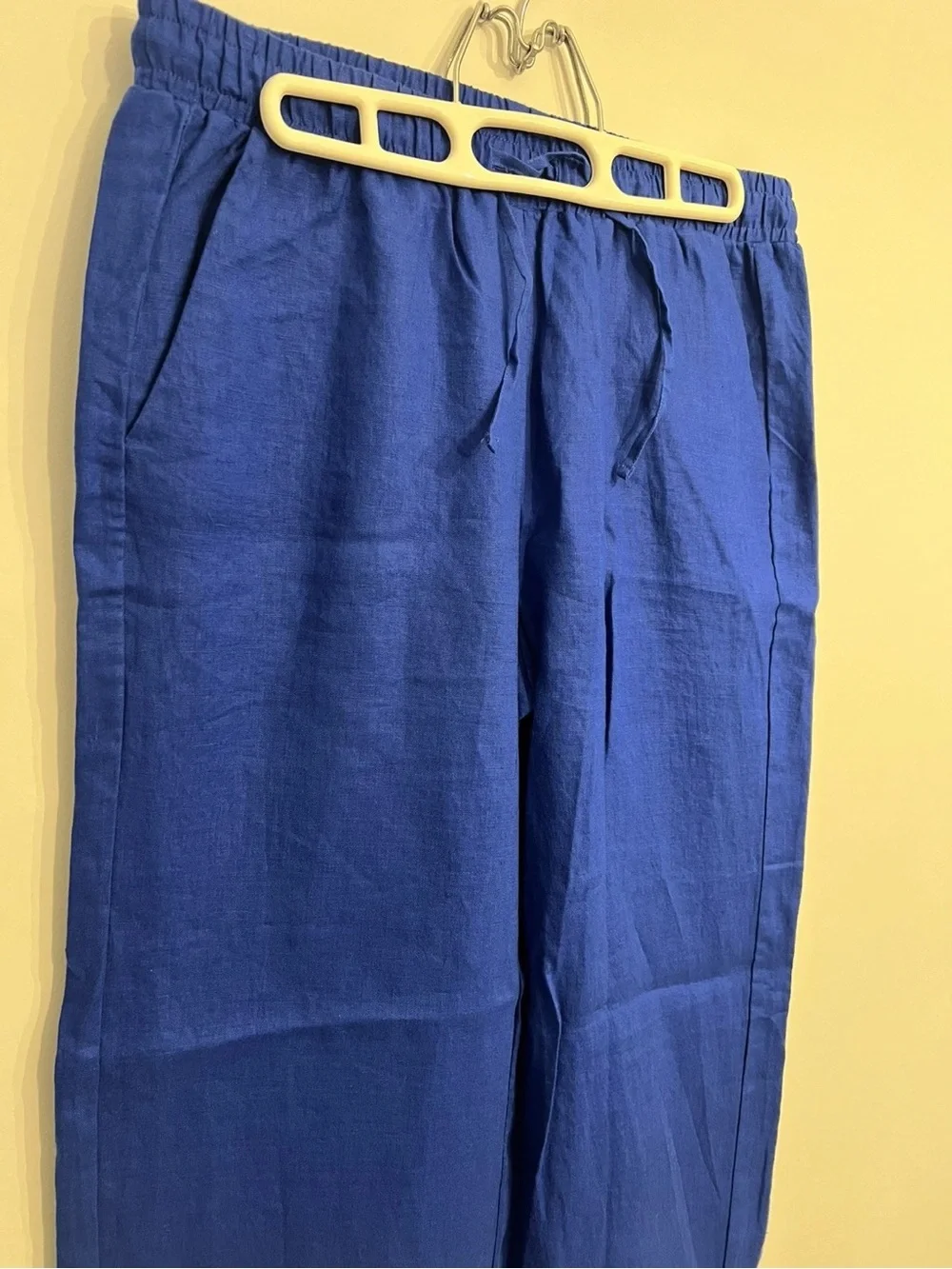 Women's Royal Blue Linen Two-Piece Set Pants & Top